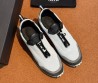 Мужские текстильные кроссовки Dunhill белые с замшевыми вставками 2025
