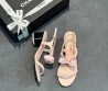 Женские кожаные босоножки Chanel розовые с бантиком 2025