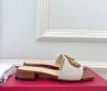 Женские комбинированные шлепанцы Valentino Vlogo Signature белые с коричневым 2025