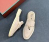 Женские замшевые лоферы без задника Loro Piana Summer Charms Walk бежевые 2025