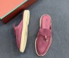 Женские замшевые лоферы без задника Loro Piana Summer Charms Walk пыльно-розовые 2025