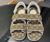 Женские текстильные сандалии Gucci GG бежевые 2025