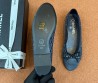 Женские текстильные балетки Chanel синие 2025