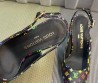 Женские кожаные туфли Louis Vuitton черные с цветными логотипами 2025