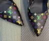 Женские кожаные туфли Louis Vuitton черные с цветными логотипами 2025