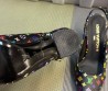Женские кожаные туфли Louis Vuitton черные с цветными логотипами 2025