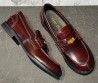 Женские кожаные лоферы Miu Miu бордовые 2025