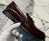 Женские кожаные лоферы Miu Miu бордовые 2025