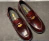 Женские кожаные лоферы Miu Miu бордовые 2025