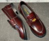Женские кожаные лоферы Miu Miu бордовые 2025