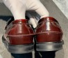 Женские кожаные лоферы Miu Miu бордовые 2025