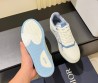 Мужские кожаные кроссовки Christian Dior B27 белые с голубым 2025