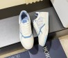 Мужские кожаные кроссовки Christian Dior B27 белые с голубым 2025