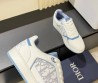 Мужские кожаные кроссовки Christian Dior B27 белые с голубым 2025
