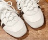 Женские комбинированные кроссовки Louis Vuitton Sneakerina белые с коричневым 2025