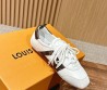 Женские комбинированные кроссовки Louis Vuitton Sneakerina белые с коричневым 2025