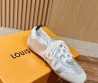 Женские комбинированные кроссовки Louis Vuitton Sneakerina серебристые с белым 2025