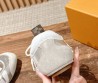 Женские комбинированные кроссовки Louis Vuitton Sneakerina серебристые с белым 2025