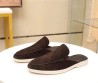 Мужские замшевые лоферы без задника Loro Piana коричневые 2025
