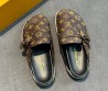 Женские кожаные мюли Louis Vuitton коричневые с монограммами 2025