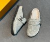 Женские текстильные мюли Louis Vuitton голубые с монограммами 2025