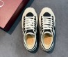 Женские текстильные кеды Gucci черные с резиновым носком 2025