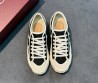 Женские текстильные кеды Gucci черные с резиновым носком 2025