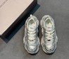 Женские кожаные кроссовки Balenciaga серебристые 2025