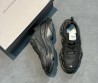Женские кожаные кроссовки Balenciaga черные 2025