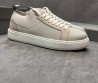 Мужские текстильные кеды Santoni бежевые с кожаными элементами 2025