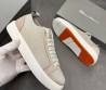 Мужские текстильные кеды Santoni бежевые с кожаными элементами 2025