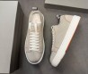 Мужские текстильные кеды Santoni бежевые с кожаными элементами 2025