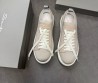 Мужские текстильные кеды Santoni бежевые с кожаными элементами 2025