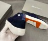Мужские текстильные кеды Santoni синие с замшевыми элементами 2025