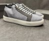 Мужские текстильные кеды Santoni серые с кожаными элементами 2025