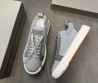 Мужские текстильные кеды Santoni серые с кожаными элементами 2025