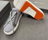 Мужские текстильные кеды Santoni серые с кожаными элементами 2025