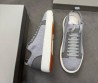 Мужские текстильные кеды Santoni серые с кожаными элементами 2025