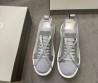Мужские текстильные кеды Santoni серые с кожаными элементами 2025