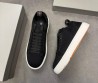 Мужские текстильные кеды Santoni черные с кожаными элементами 2025