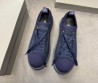 Мужские текстильные кеды Santoni синие с синей подошвой 2025