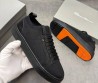 Мужские текстильные кеды Santoni черные с черной подошвой 2025
