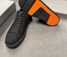 Мужские текстильные кеды Santoni черные с черной подошвой 2025