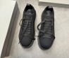 Мужские текстильные кеды Santoni черные с черной подошвой 2025