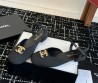 Женские текстильные босоножки Chanel Goatskin Grosgrain черные 2025