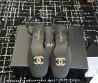Женские текстильные босоножки Chanel Goatskin Grosgrain черные 2025