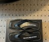 Женские кожаные шлепанцы Alexander Wang черные 2025
