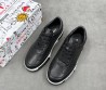 Мужские кожаные кеды Dolce & Gabbana черные с перфорацией 2025