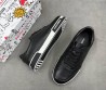 Мужские кожаные кеды Dolce & Gabbana черные с перфорацией 2025
