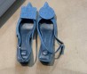 Женские текстильные туфли Jacquemus синие джинсовые 2025